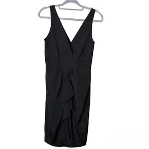 Diane Von Furstenberg Ddisa Silk V-Neck Sheath Dress Black 8‎